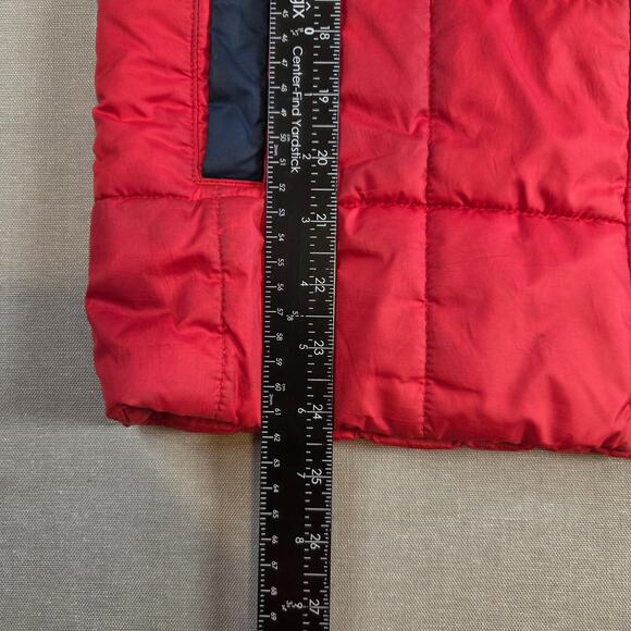 Columbia Youth Large 14/16 Red Navy Quilted Winter Coat w/ Hood - Picture 10 of 12